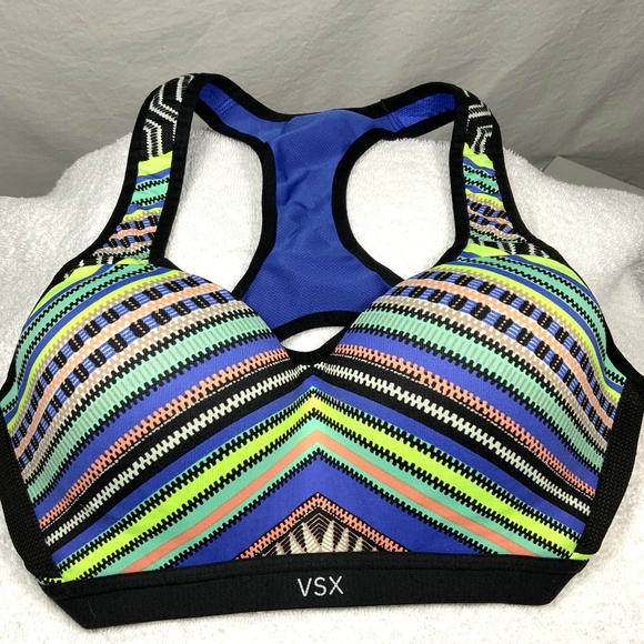 VSX Neon Tribal Sport Bra - 34B - Picture 1 of 7